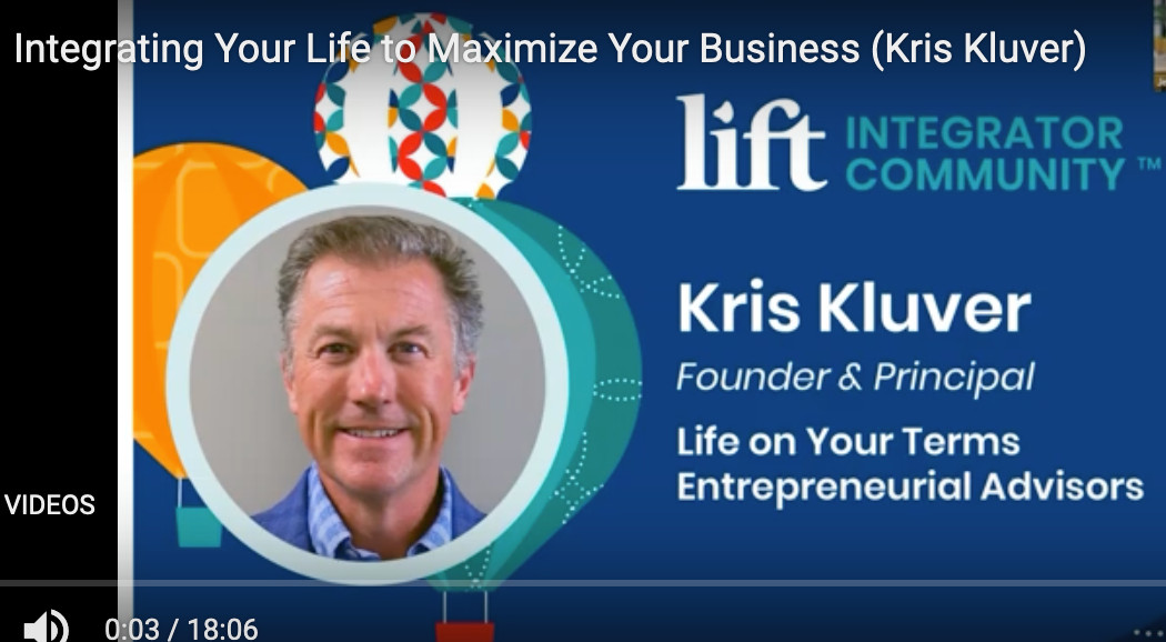 Integrating your life to maxize your business